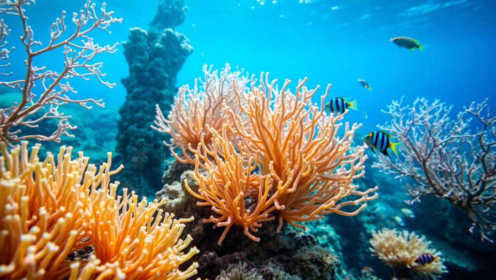 Coral Reef Life in Detail – free AI stock image