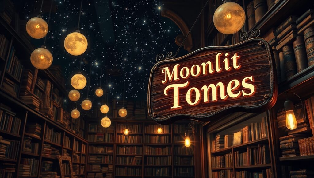 Cosmic Bookstore Adventure – free AI stock image