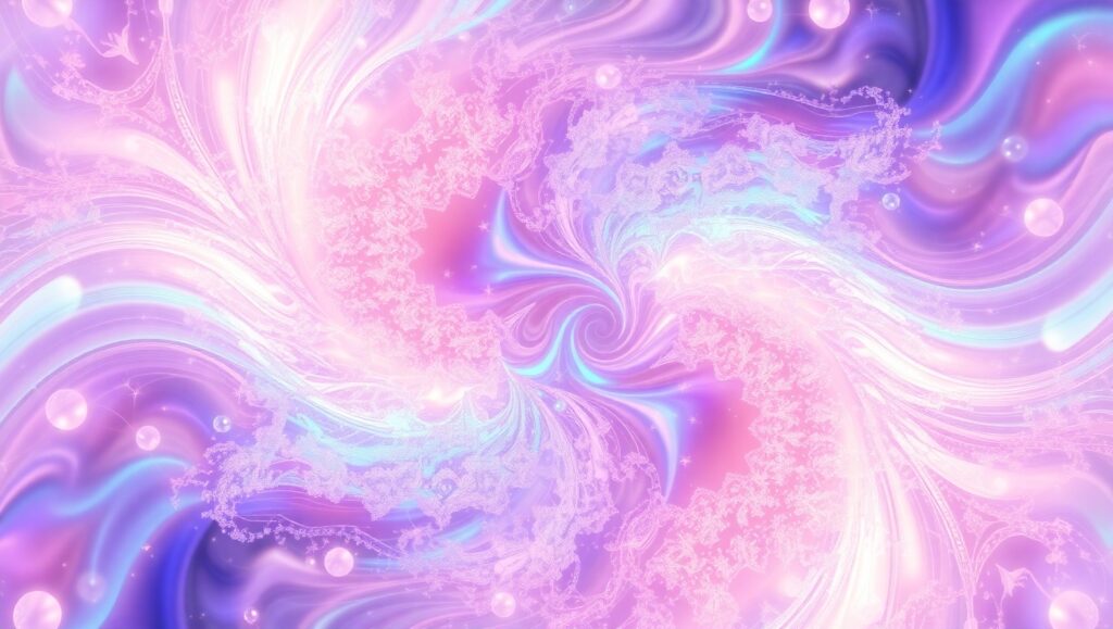 Cosmic Dance of Colors and Shapes – free AI stock image