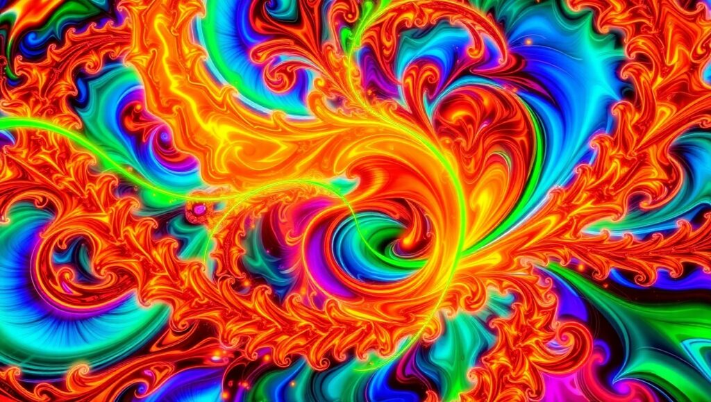 Cosmic Dance of Colors vmB – free AI stock image
