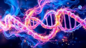 Cosmic DNA: A Celestial Journey – free AI stock image