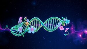 Cosmic DNA: Nature’s Blueprint Unveiled RxM – free AI stock image
