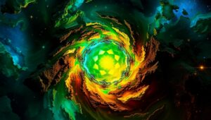 Cosmic Geometric Harmony – free AI stock image