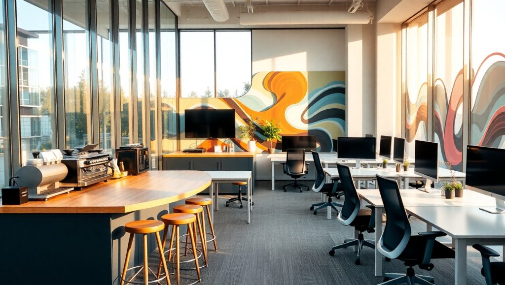 Creative Startup Workspace Design – free AI stock image