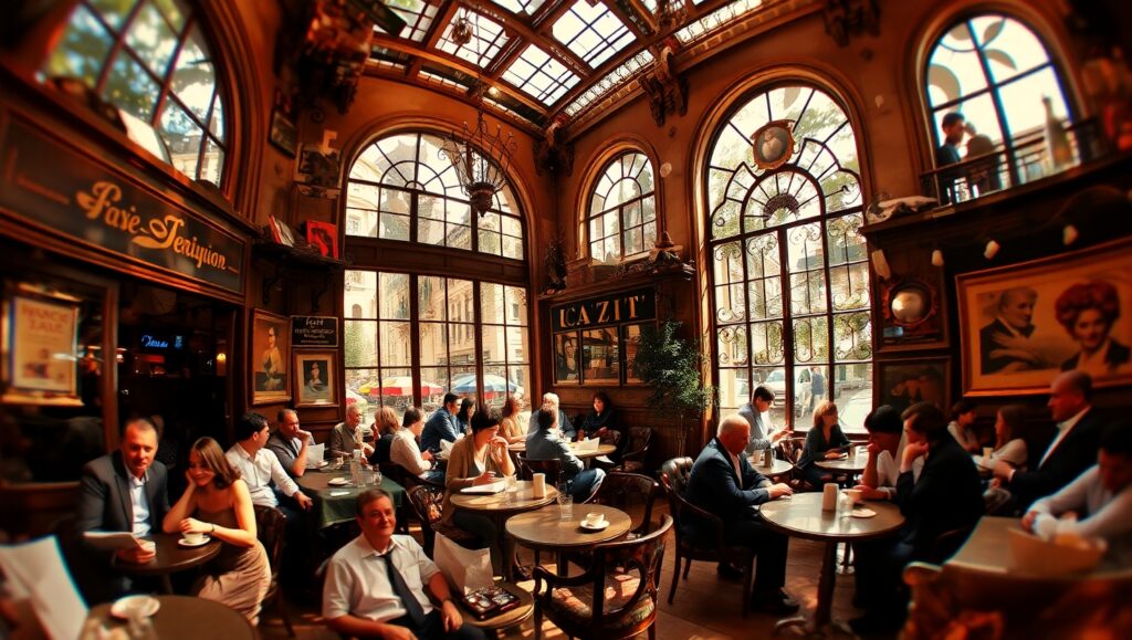 Cubist Cafe: A Fragmented Scene – free AI stock image