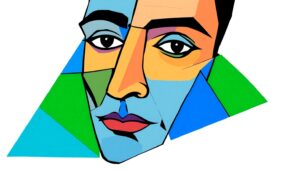 Cubist Portrait of Emotions – free AI stock image