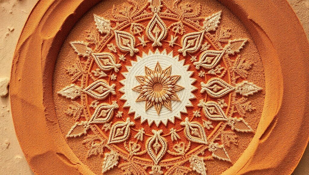 Cycle of Life Sand Mandala – free AI stock image