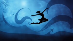 Dancing Shadows in Abstract Landscapes – free AI stock image