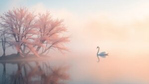 Dawn at the Cherry Blossom – free AI stock image