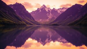 Dawn Reflections in Duotone Colors – free AI stock image