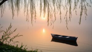 Dawn Reflections on Tranquil Waters Wf8 – free AI stock image