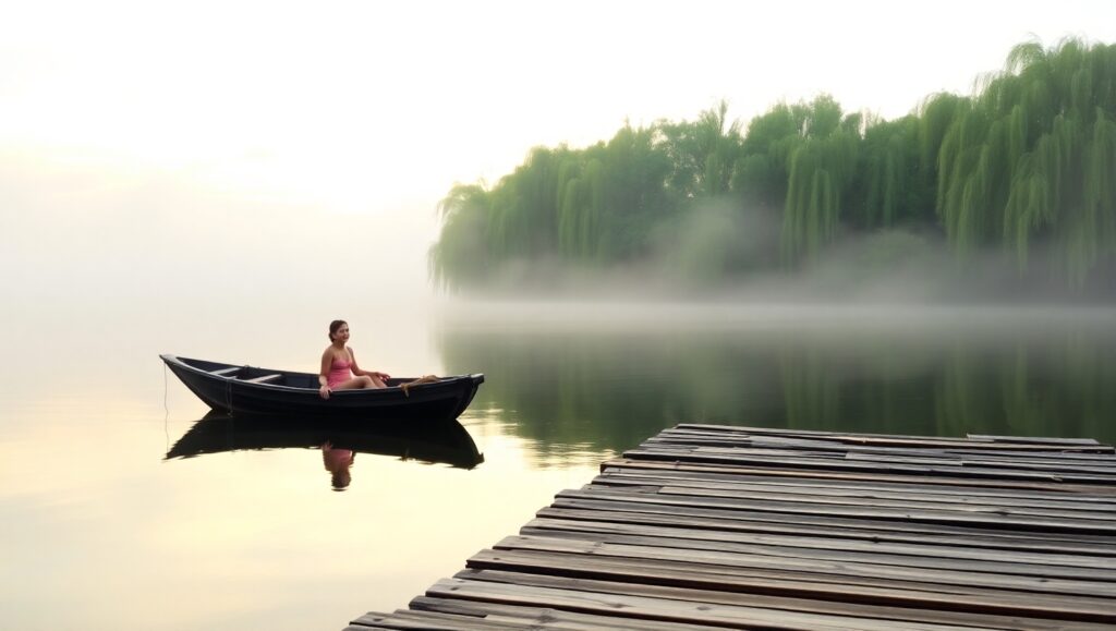 Dawn Serenity by the – free AI stock image