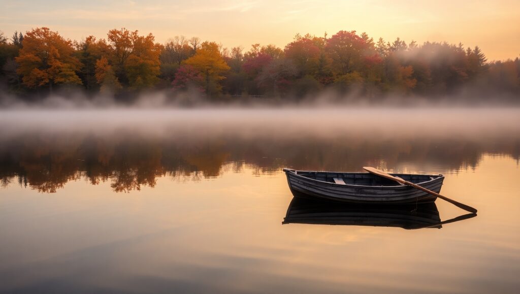 Dawn Serenity by the Lakeside RsI – free AI stock image
