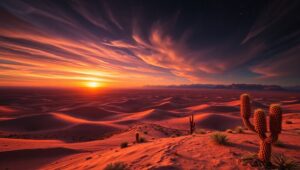 Desert Day to Night Transformation – free AI stock image