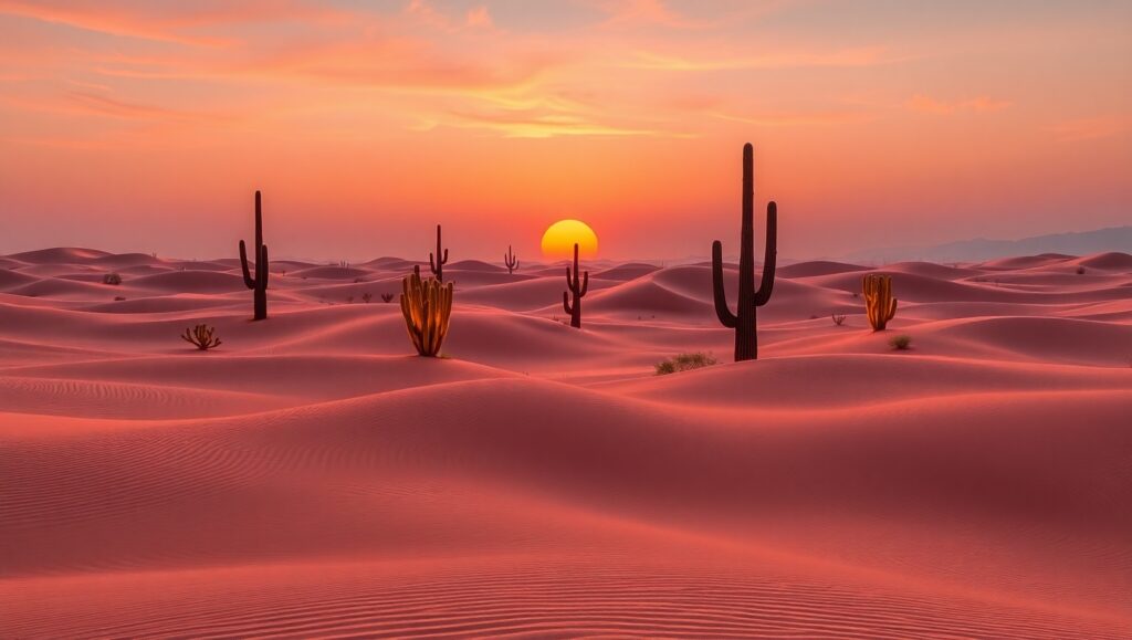 Desert Dreams in Colorful Sands – free AI stock image