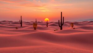 Desert Dreams in Colorful Sands – free AI stock image