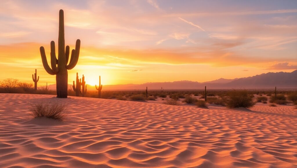 Desert Harmony in Sand Art qv9 – free AI stock image