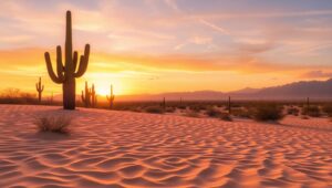 Desert Harmony in Sand Art qv9 – free AI stock image