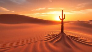 Desert Serenity in Sand – free AI stock image