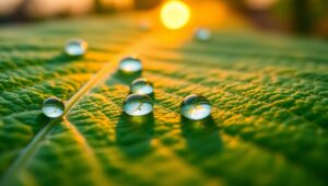 Dewdrops at Dawn’s Embrace – free AI stock image