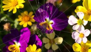 Dewy Macro Nature Wonders – free AI stock image