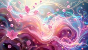 Dreamlike Organic Abstract Landscape – free AI stock image