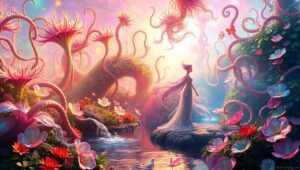 Dreamlike Organic Garden of Life – free AI stock image