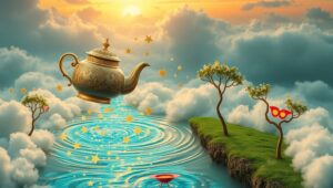 Dreamscape of Dancing Trees – free AI stock image
