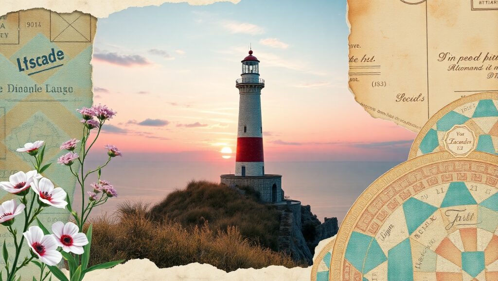 Dreamy Collage of Travel and Nature – free AI stock image