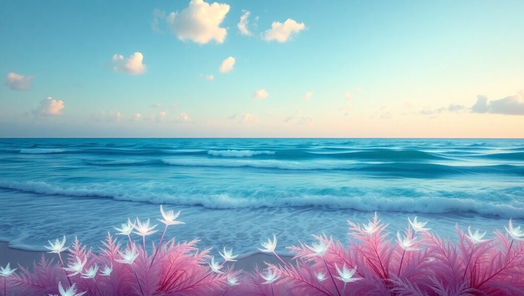 Dreamy Ocean Sky Fusion – free AI stock image