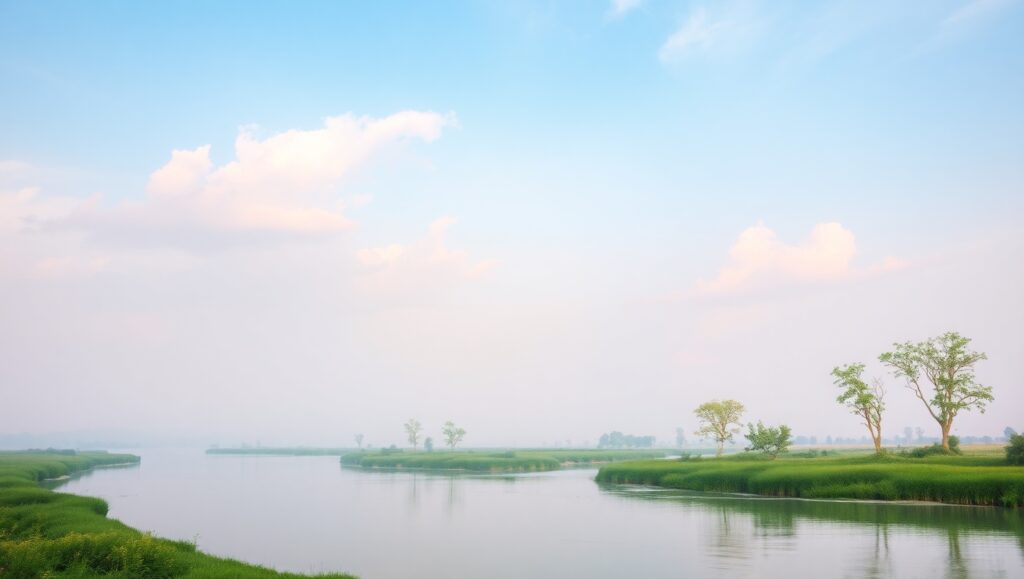 Dreamy Pastel Landscape at Dusk 8OZ – free AI stock image