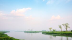 Dreamy Pastel Landscape at Dusk 8OZ – free AI stock image
