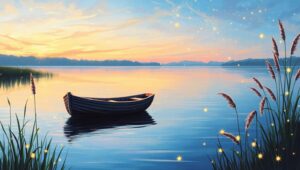 Dusk at the Tranquil – free AI stock image