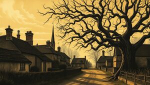 Dusk in a Serene Village – free AI stock image