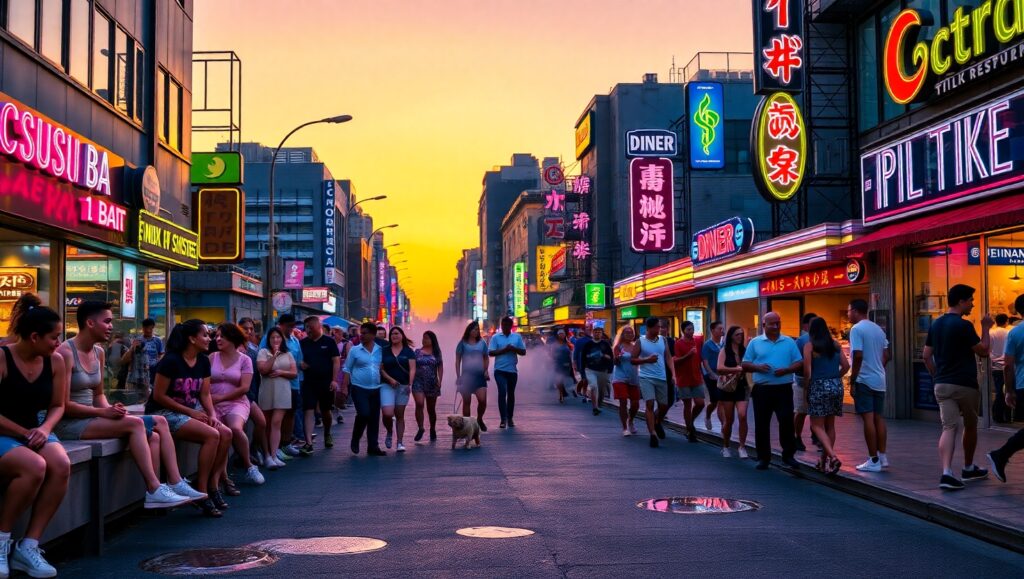Dusk in the Urban Jungle phX – free AI stock image