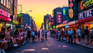 Dusk in the Urban Jungle phX – free AI stock image