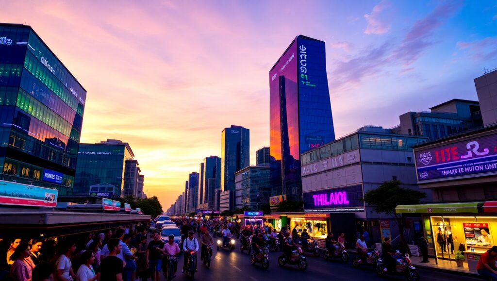 Dusk in the Urban Jungle qHc – free AI stock image