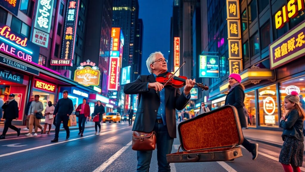 Dusk Serenade on City Streets – free AI stock image