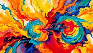 Dynamic Chaos of Emotions – free AI stock image