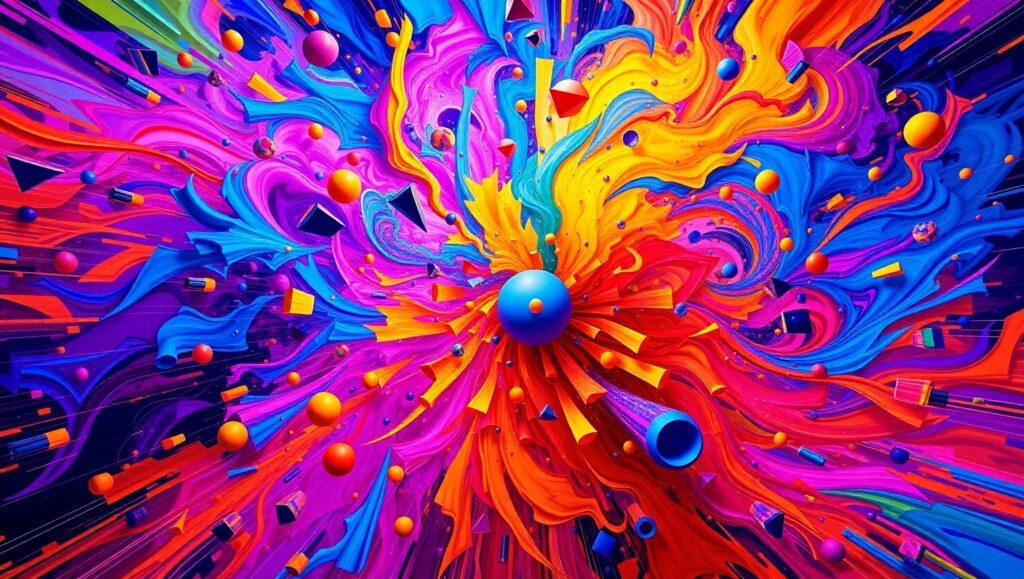 Dynamic Color Swirl in Motion – free AI stock image