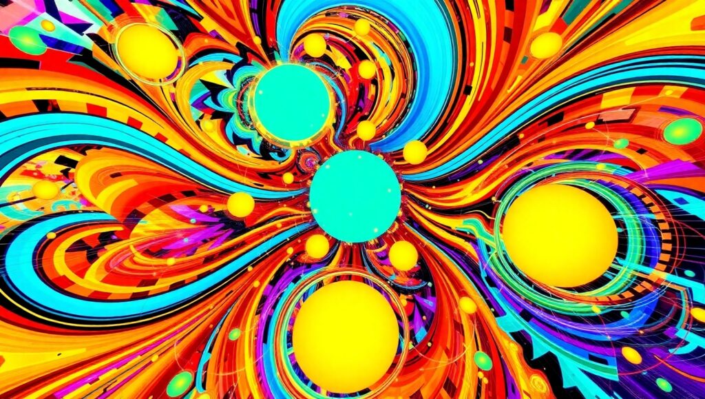 Dynamic Colors in Abstract Form – free AI stock image