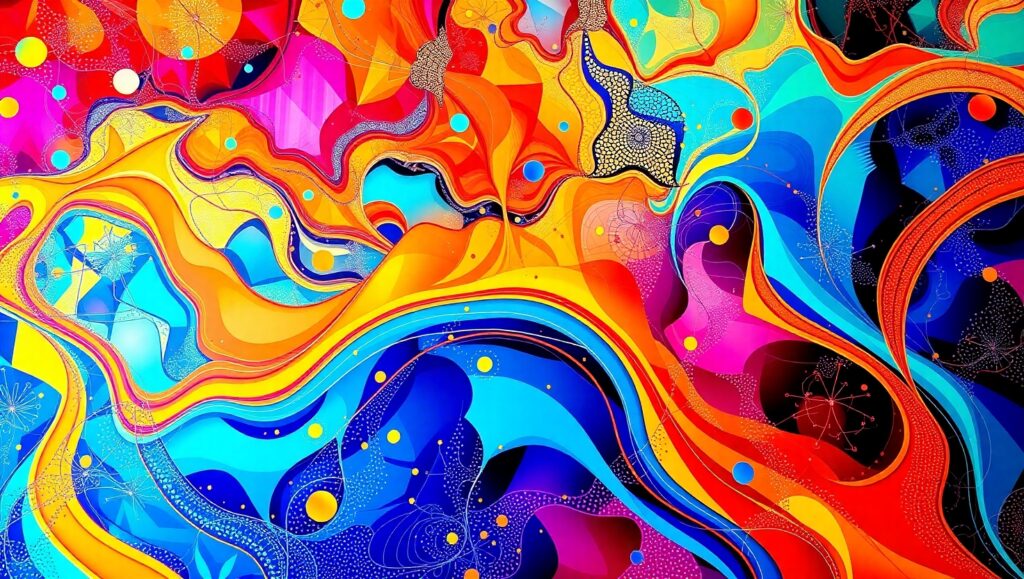 Dynamic Echoes of Abstract Forms – free AI stock image