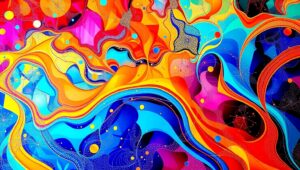 Dynamic Echoes of Abstract Forms – free AI stock image