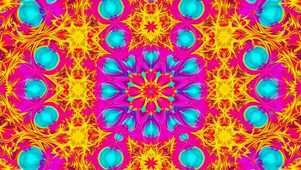 Dynamic Harmony in Colorful Chaos – free AI stock image
