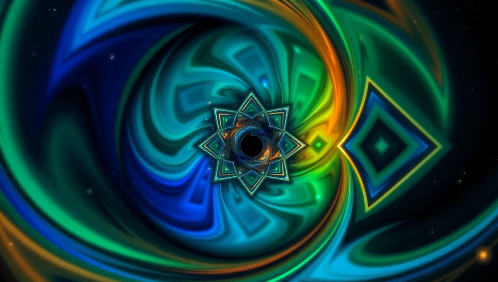 Dynamic Spiral of Colors – free AI stock image