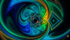 Dynamic Spiral of Colors – free AI stock image
