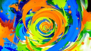Dynamic Swirls of Color and Form – free AI stock image