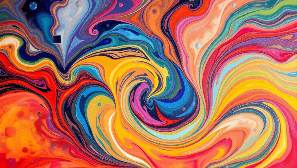 Dynamic Swirls of Color and Form 7NU – free AI stock image