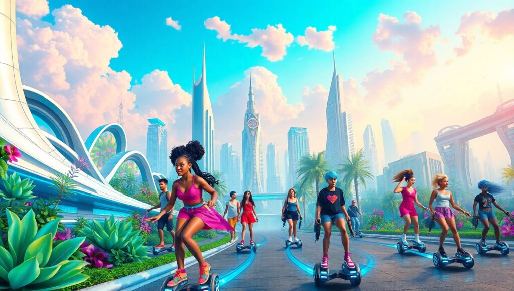 Dynamic Urban Jungle in Motion – free AI stock image