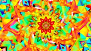 Dynamic Vortex of Color and Shape – free AI stock image